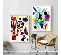 LTjiajuypd Affiche abstraite de Joan Miro, surréalisme moderne, peinture sur toile, exposition d'art, impressions murales, décoration d'intérieur, 50 x 75 cm, 2 pièces, sans cadre