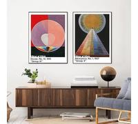 LTjiajuypd Affiche artistique inspirante avec une citation d'Hilma af Klint, style scandinave moderne, sur toile (50 x 70 cm - 2 pièces), décoration intérieure.
