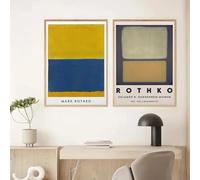 LTjiajuypd Affiche d'art abstrait moderne de l'exposition Mark Rothko, peinture sur toile, impressions murales, image pour salon, décoration d'intérieur, 30 x 45 cm, 2 pièces, sans cadre