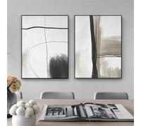 LTjiajuypd Affiche d'art abstrait neutre, décoration murale moderne de galerie, impressions nordiques, peinture sur toile simple pour la maison (30x40cm-2pcs)