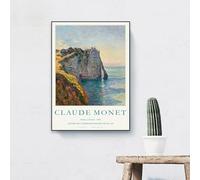 LTjiajuypd Affiche d'art rétro Claude Monet, paysage coloré sur toile, décoration murale moderne pour salon (40x60CM/sans cadre)