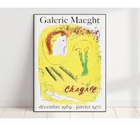 LTjiajuypd Affiche de la série d'art Marc Chagall, impression sur toile, décoration murale moderne pour salon et chambre à coucher (30 x 50 cm)