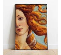 LTjiajuypd Affiche de peinture à l'huile classique de Sandro Botticelli, art de la Renaissance, Naissance de Vénus, toile, décoration de chambre à coucher (40 x 60 cm)