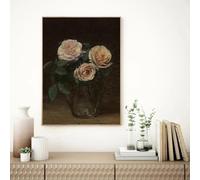 LTjiajuypd Affiche et impressions sur toile vintage de ferme française, nature morte, fleurs, décoration murale, 80 x 120 cm, sans cadre