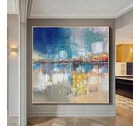 LTjiajuypd Affiche moderne abstraite de bâtiments, art minimaliste, paysage coloré, peinture sur toile, impression d'art mural, décoration de chambre (40x40cm)