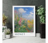 LTjiajuypd Affiche Monet Field, impression florale moderne sur toile, tableau Claude, art mural, décoration impressionniste pour la maison ou la chambre (60x85cm)