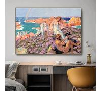 LTjiajuypd Affiche rétro classique de femmes lesbiennes françaises, peinture sur toile, tableau mural pour salon (60x90cm)