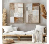 LTjiajuypd Affiche sur toile abstraite style Wabi Sabi, montagnes, style rétro japonais, art minimaliste moderne, décoration murale pour salon (60 x 85 cm - 2 pièces)