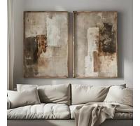 LTjiajuypd Affiche sur toile abstraite style Wabi Sabi, montagnes, style rétro japonais, art minimaliste moderne, décoration murale pour salon (60 x 85 cm - 2 pièces)