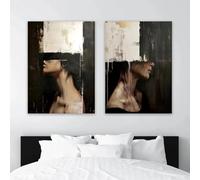 LTjiajuypd Affiche vintage d'art féminin, style Academia, impression murale, peinture sur toile Rome pour salon, chambre, bureau, décoration intérieure (70x100cm-2 pièces)