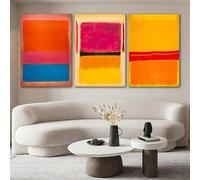 LTjiajuypd Affiches d'art abstrait classique de Mark Rothko, impressions sur toile, reproduction d'art mural, pour salon, décoration d'intérieur, 60 x 90 cm, 3 pièces, sans cadre