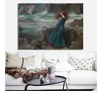 LTjiajuypd Affiches et impressions classiques - Tableau sur toile Miranda - La Tempête - Décoration murale pour salon (50x75cm)