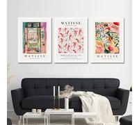 LTjiajuypd Affiches et impressions rétro vintage Henri Matisse, paysage abstrait, art mural, toile, peinture, images pour décoration d'intérieur, 50 x 75 cm, 3 pièces, sans cadre