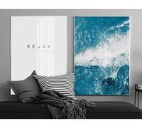 LTjiajuypd Affiches et impressions sur toile modernes, tableau mural nordique, peinture sur la mer, décoration d'intérieur pour salon (30 x 40 cm, 2 pièces)