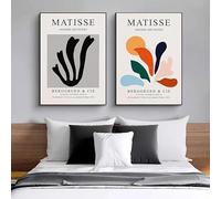 LTjiajuypd Affiches et impressions sur toile, tableau décoratif pour salon, Henri Matisse, abstrait bleu, exposition botanique (50x70cm-2pcs)