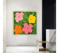 LTjiajuypd Andy Warhol « Fleurs » Art Impressions sur toile Peinture à l'huile Illustration Affiche Impression décorative Image Décoration murale Décoration de la maison (70x70cm)