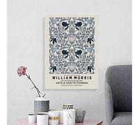 LTjiajuypd Art mural botanique bleu moderne de William Morris, affiches nordiques sur toile, impressions, tableaux pour la décoration du salon (70x100CM/sans cadre)