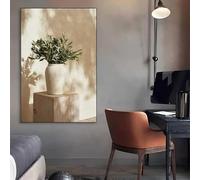 LTjiajuypd Art mural minimaliste vintage Italie Olivier dans un vase Style nordique Impressions et affiches HD Poster Étude Décoration d'intérieur 60x80 cm Sans cadre