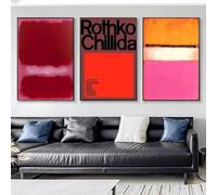 LTjiajuypd Art mural scandinave Mark Rothko Affiche abstraite Impressions sur toile Peinture Décoration pour café, bar, chambre, maison (60x90cm-3 pièces)