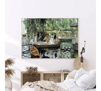 LTjiajuypd Auguste Renoir et Monet - Portraits, reproductions, affiches, peintures sur toile - Danse au Moulin - Décoration murale (60x80cm)