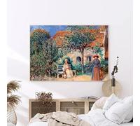 LTjiajuypd Auguste Renoir et Monet - Portraits, reproductions, affiches, peintures sur toile - Danse au Moulin - Décoration murale (40x60cm)