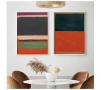 LTjiajuypd Célèbre Mark Rothko, affiches et impressions sur toile abstraites colorées, art mural moderne pour galerie, décoration d'intérieur, 50 x 70 cm, 2 pièces, sans cadre