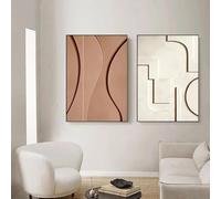 LTjiajuypd Décoration murale moderne géométrique nordique : affiches sur toile, tableaux et impressions pour salon et chambre (60 x 90 cm - 2 pièces)