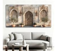 LTjiajuypd Impression sur toile, affiche, art mural, décoration de luxe d'art arabe, salon (80 x 160 cm)