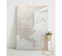 LTjiajuypd Impression sur toile, peinture à effet visuel, art coloré abstrait à l'huile sur toile Wabi Sabi, style nordique lumineux, décoration intérieure luxueuse, beige (60 x 90 cm/sans cadre)