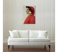 LTjiajuypd Impression sur toile Portrait d'un jeune homme Sandro Botticelli Peinture Classique Œuvre d'art Maison Bureau Hôtel Moderne Décor 40x55cm Sans cadre