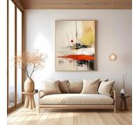 LTjiajuypd Impression sur toile représentant un paysage japonais Wabi Sabi, décoration murale moderne pour salon et chambre à coucher (60 x 80 cm, sans cadre)