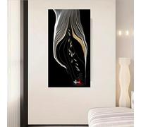 LTjiajuypd Impression sur toile, tableau moderne classique minimaliste, affiche aux lignes épurées, ambiance idéale pour un bureau, une chambre ou un espace de travail (40 x 80 cm)