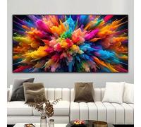 LTjiajuypd Impressions modernes, art abstrait sur toile, décoration murale moderne pour salon, chambre à coucher, explosion colorée sur toile (60 x 120 cm)