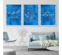 LTjiajuypd Impressions sur toile Art mural Affiche Soyez tranquille L'amour est patient Je suis toujours avec toi Verset Peinture sur toile Impressions Décoration d'intérieur (30x50cm-3Pcs)