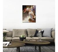 LTjiajuypd Impressions sur toile classiques Art Guillaume Seignac Œuvre d'art Nymphe Bibliothèque traditionnelle Salle d'étude pour salon Décoration moderne 40x55 cm Sans cadre