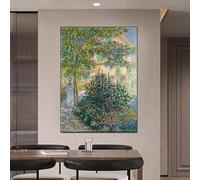 LTjiajuypd Impressions sur toile Claude Monet Réplique de peinture à l'huile Camille Monet dans le jardin d'Argenteuil Paysage Art Décoration d'intérieur 50x75cm Sans cadre