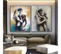 LTjiajuypd Impressions sur toile modernes représentant un corps nu et sexy, affiches et impressions, peintures abstraites, art mural pour décoration de salon (40 x 50 cm, 2 pièces)