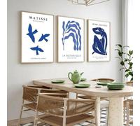 LTjiajuypd Impressions sur toile, peinture décorative nordique Henri Matisse, affiche, maison, salon, chambre, bar, couloir, toile murale, 40 x 60 cm, 3 pièces, sans cadre