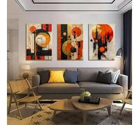 LTjiajuypd Impressions sur toile style bohème chic, art abstrait africain moderne, décoration murale pour salon, chambre à coucher, bureau, 30 x 45 cm, 3 pièces, sans cadre