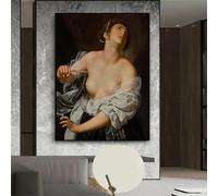 LTjiajuypd Impressions sur toile vintage, peinture baroque italienne de la Renaissance, affiche d'Artemisia Gentileschi, art mural pour décoration d'intérieur, 60 x 90 cm, sans cadre