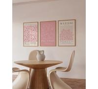 LTjiajuypd Lot de 3 impressions sur toile roses Matisse, pour salon, chambre à coucher, décoration d'intérieur (30 x 40 cm, 3 pièces)
