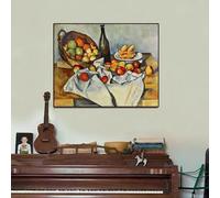 LTjiajuypd Panier de pommes de Paul Cézanne célèbre reproduction de peinture de nature morte Art mural Impressions sur toile peinture pour salle à manger 30x40cm Sans cadre