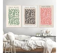 LTjiajuypd Paul Klee, style exposition, art mural minimaliste, impressions sur toile, affiches pour chambre, bureau, décoration moderne (30x40cm-3 pièces)
