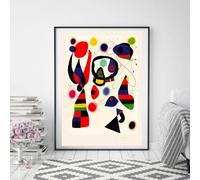 LTjiajuypd Peinture abstraite sur toile de Joan Miro, affiche de surréalisme moderne, exposition d'art, impressions d'art mural, image pour décoration de chambre, 35 x 50 cm, sans cadre
