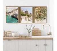 LTjiajuypd Pouilles, Italie, Méditerranée - Toile imprimée - Olivier - Décoration murale - Photographie de paysage d'été italien - Galerie (30x40cm-3 pièces)