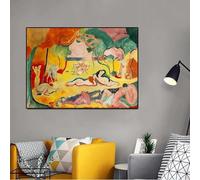 LTjiajuypd Reproduction de peinture d'Henri Matisse La Joie de Vivre, peinture d'art de style fauvisme sur toile, impressions, peinture à l'huile abstraite, 50x75cm, sans cadre