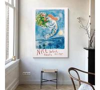 LTjiajuypd Reproduction sur toile de la série Marc Chagall, affiche imprimée sur toile pour la décoration murale du salon et de la chambre (40 x 55 cm/sans cadre)