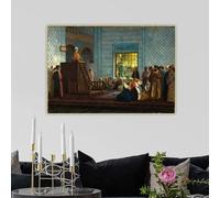 LTjiajuypd Sermon à la mosquée de Jean Léon Gérôme, impression sur toile, peinture à l'huile décorative, tableau mural, décoration de salon (50 x 70 cm)