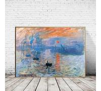 LTjiajuypd Tableau romantique sur toile de Claude Monet, artiste célèbre, idéal pour décorer une chambre, un bureau ou une maison (35 x 50 cm).