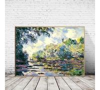 LTjiajuypd Tableau romantique sur toile de Claude Monet, célèbre artiste, idéal pour la décoration murale de votre chambre, bureau ou maison (60 x 85 cm).